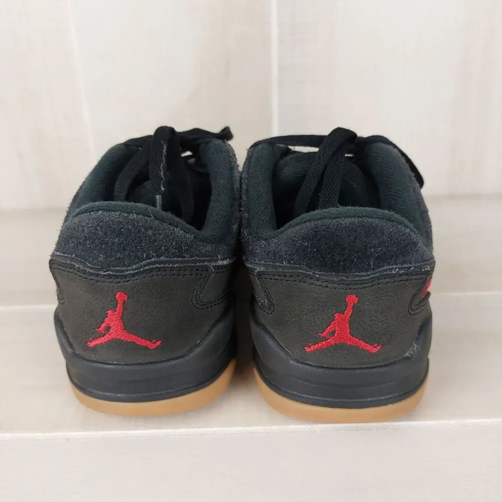 Air Jordan Flight Court Low Varsity Red Black Shoes Youth Size 4 Nike HF3333-001
